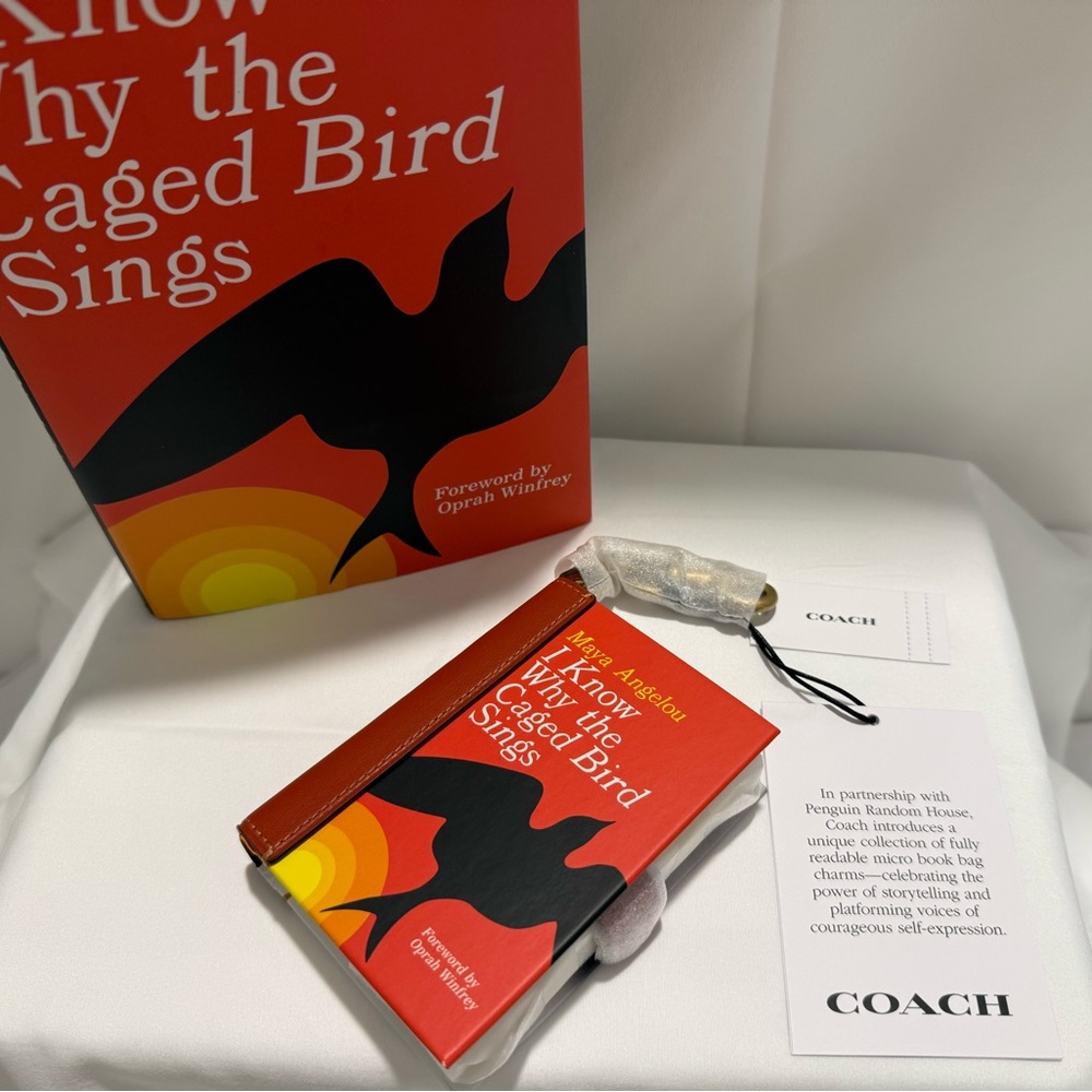 NWT Coach I Know Why The Caged Bird Sings By Maya Angelou Book Bag Charm CFK43 - Picture 7 of 12